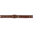 Lemaire Brown Studded Belt