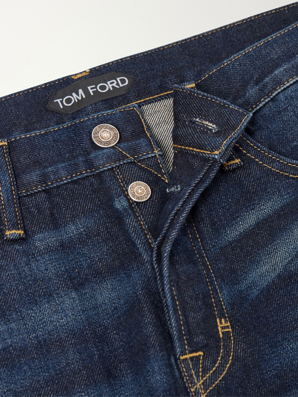 TOM FORD - Slim-Leg Selvedge Jeans - Blue