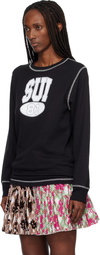 Anna Sui Black 'Sui 81' Thermal T-shirt