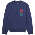 Edwin Men's Garden Society Crew Sweater in Maritime Blue