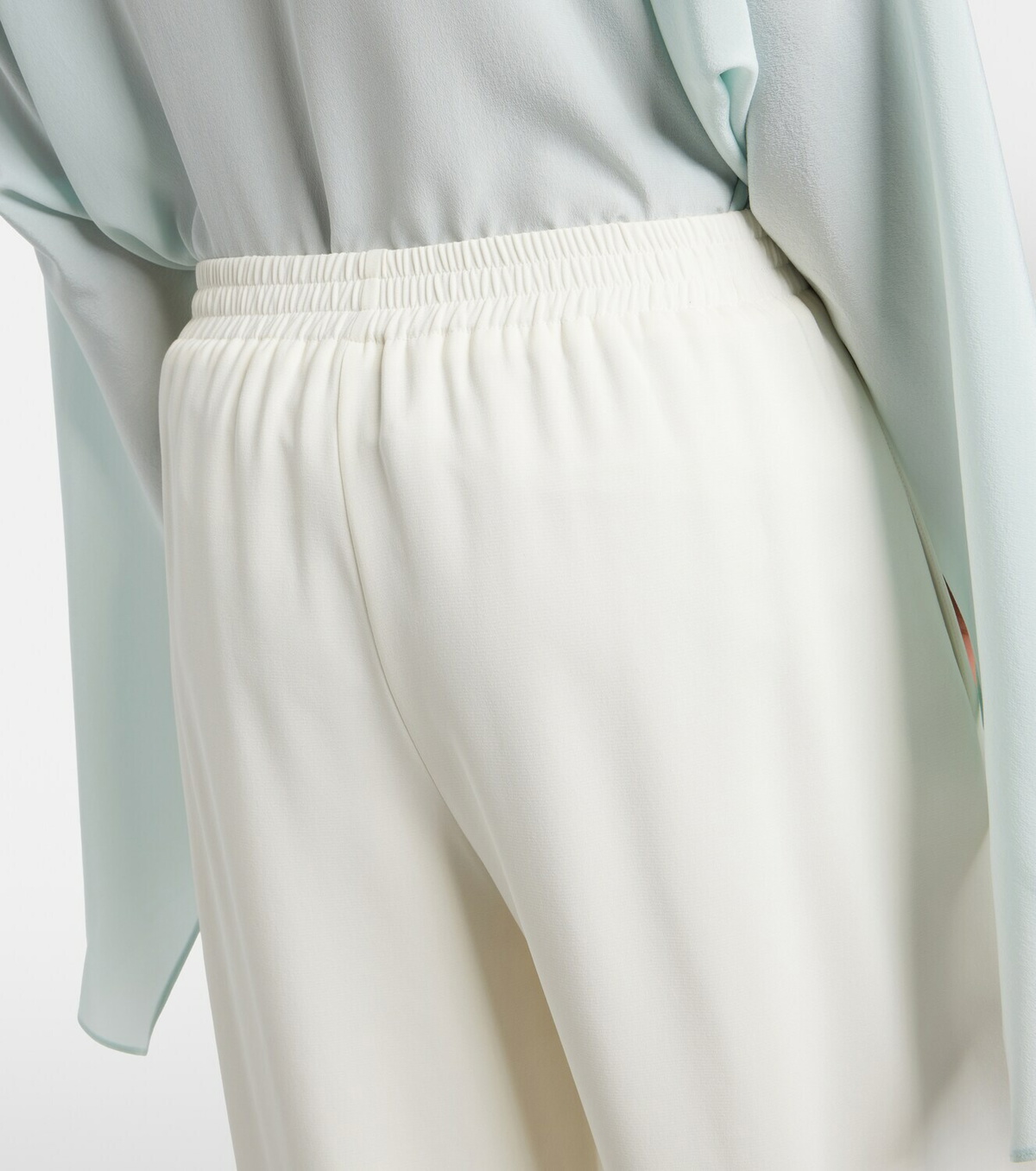 Oscar de la Renta Silk-blend georgette wide-leg pants
