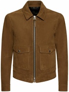 TOM FORD - Zip Collar Leather Jacket