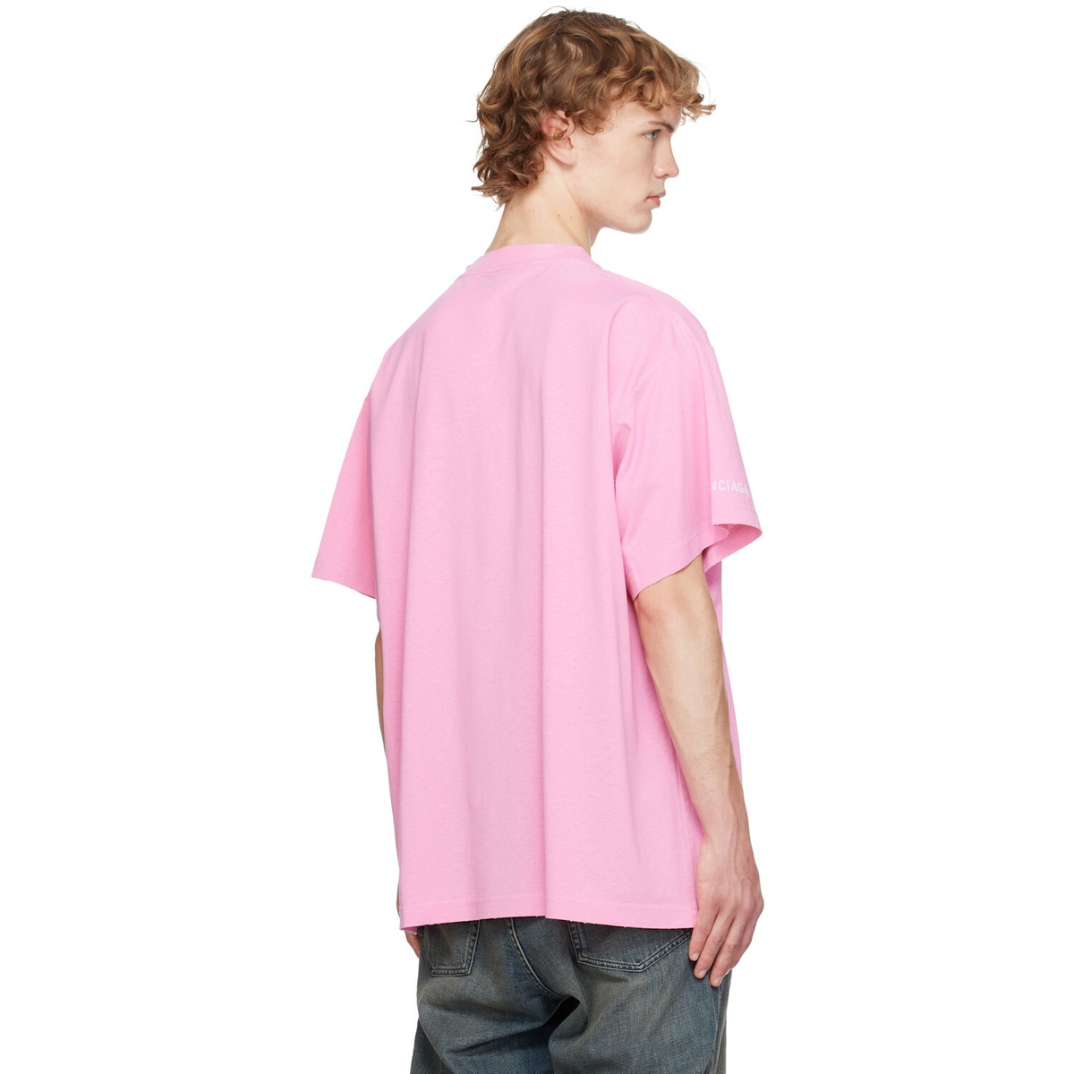 Balenciaga Pink 'VIP' Oversized T-shirt