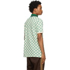 Gucci Off-White and Green GG Polo