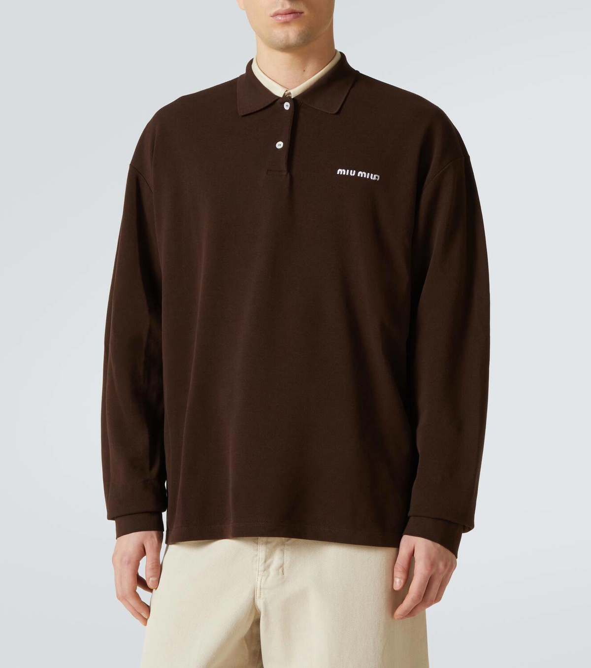 Miu Miu Cotton piqué polo shirt Miu Miu