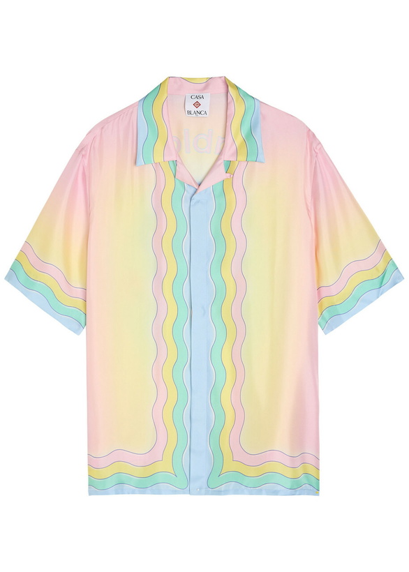 Photo: Casablanca The Love Of Dance Printed Silk Shirt Multicoloured 1