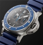 Panerai - Submersible Guillaume Néry Chronograph Automatic 47mm Titanium and Rubber Watch - Black