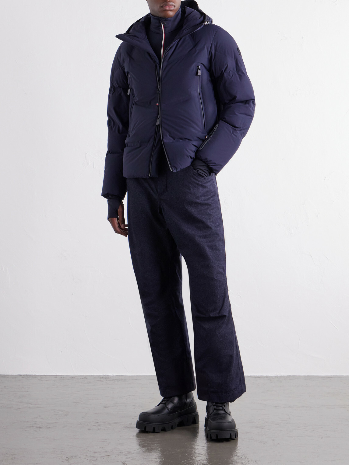 Moncler Grenoble - Angren Hooded Quilted Poplin Down Ski Jacket - Blue