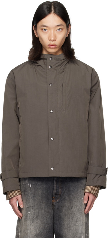 Photo: COOR Brown Crop Hoodie Mill Parka