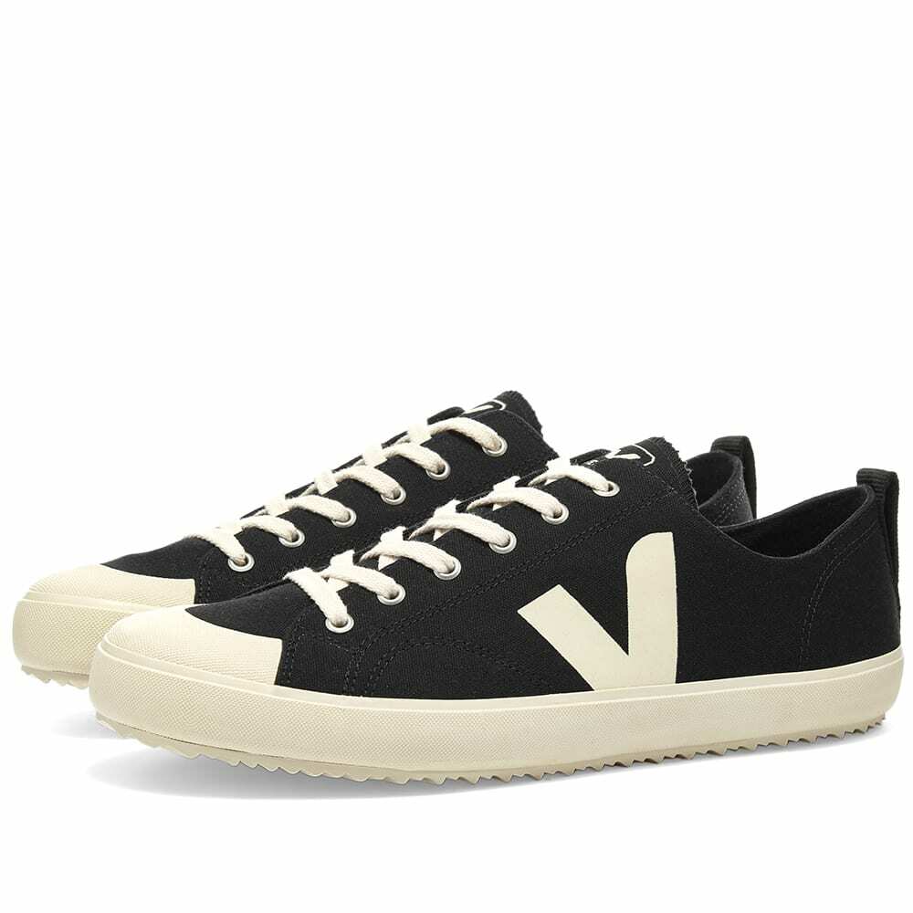 Veja Men's Nova Low Canvas Sneakers in Black/Stone VEJA