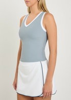 Varley Chia V-neck Stretch-jersey Tank top Grey