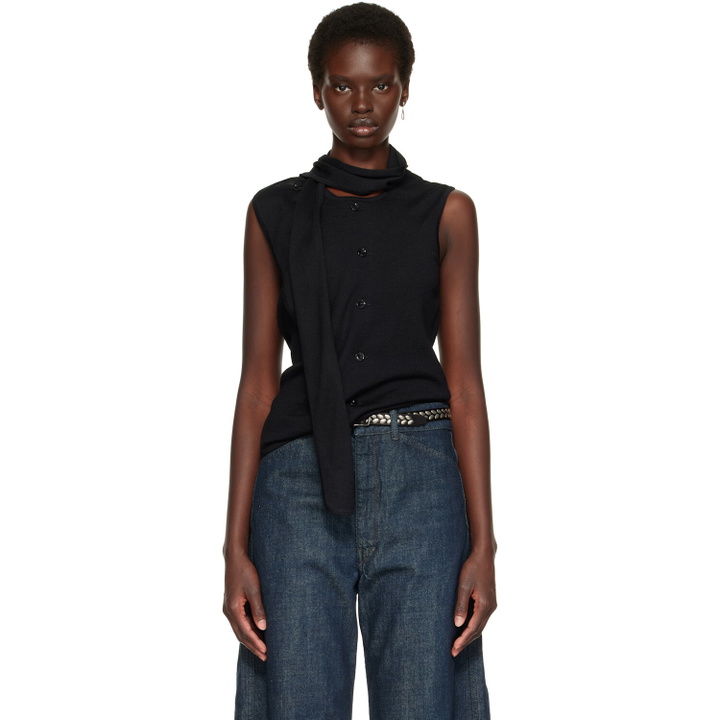 Photo: LEMAIRE Black Asymmetrical Cardigan