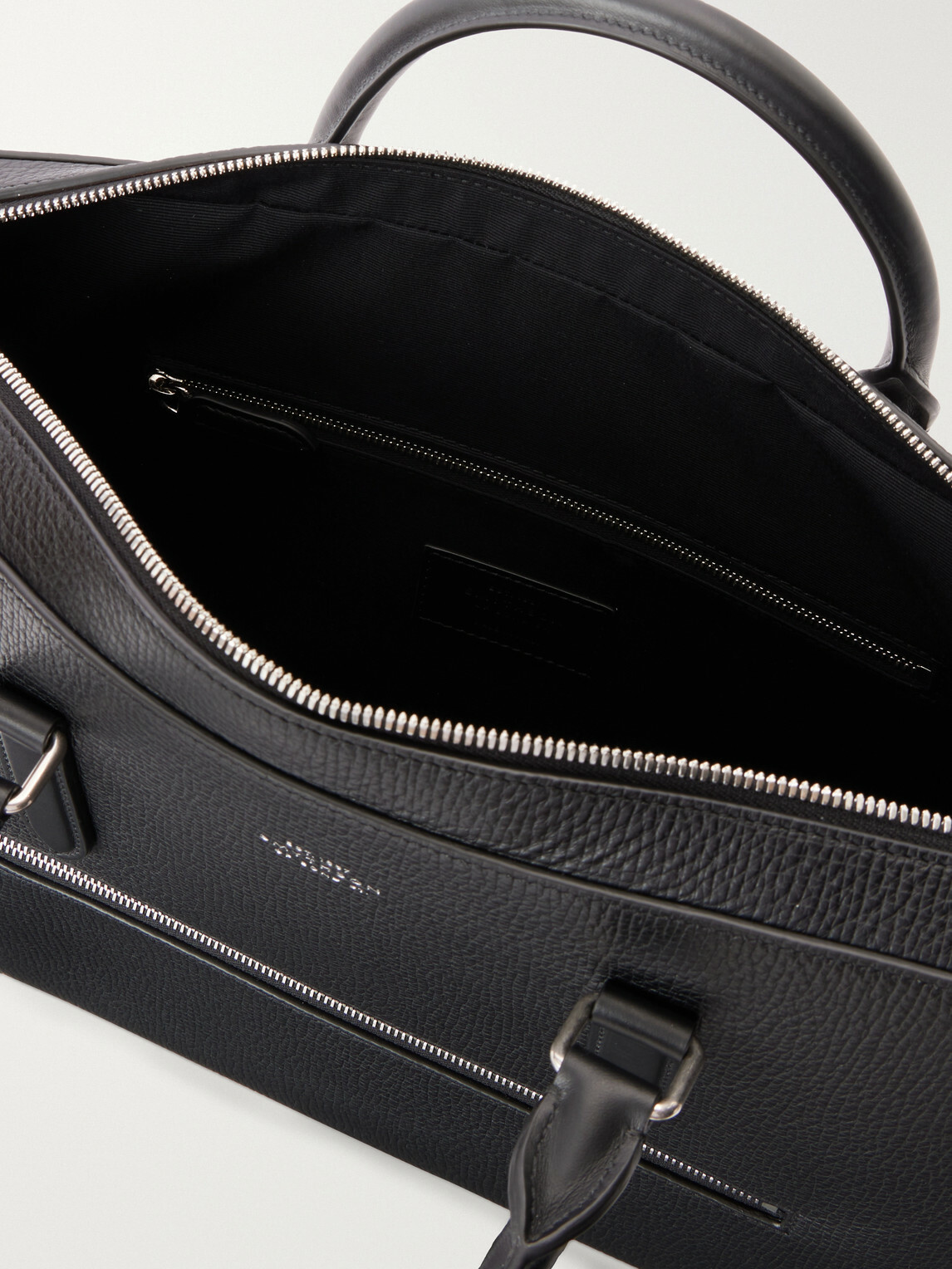 Smythson - Slim Full-Grain Leather Briefcase