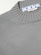 Off-White - Skate Intarsia-Cotton Sweatshirt - Gray