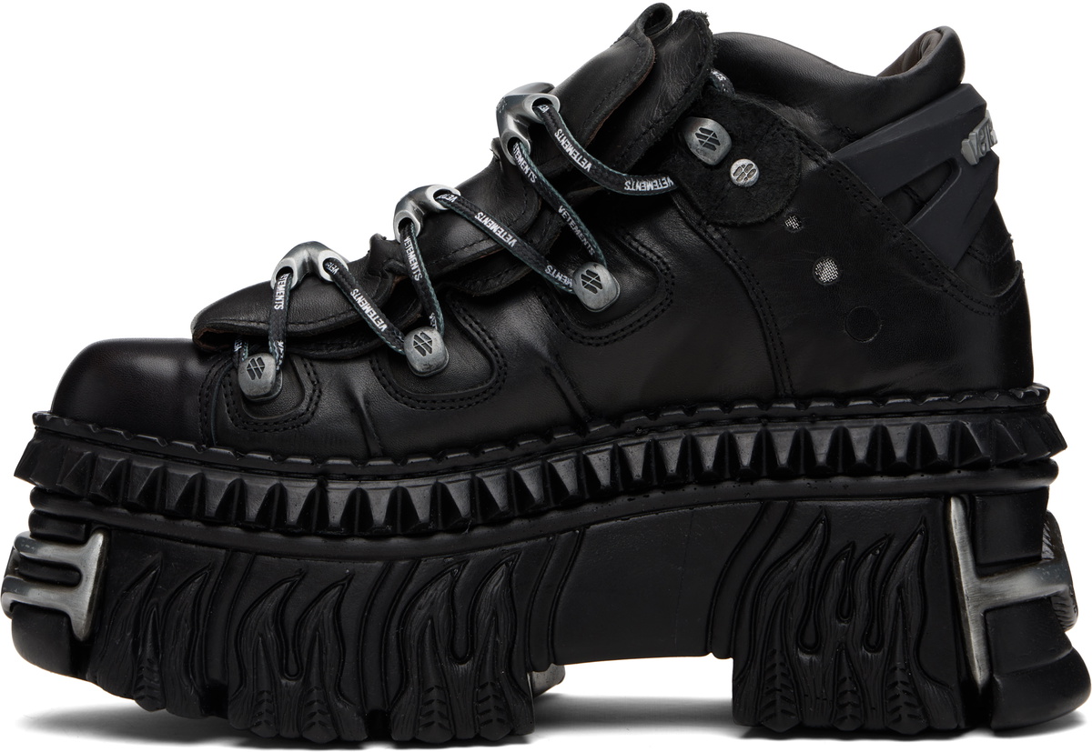 VETEMENTS Black New Rock Edition Platform Sneakers