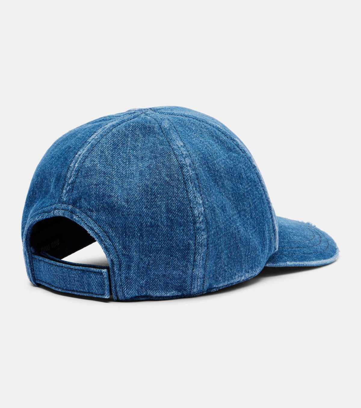 Miu Miu Logo denim baseball cap Miu Miu