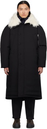 Jil Sander Black Hooded Down Coat