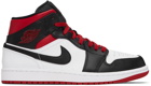 Nike Jordan Black & White Air Jordan 1 Mid Sneakers