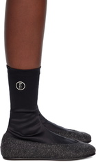 Kiko Kostadinov Black & Gray Proxima Low Ballerina Boots