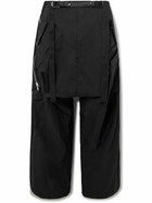 ACRONYM - P30AL-E Wide-Leg Belted Layered Encapsulated Nylon Cargo Trousers - Black
