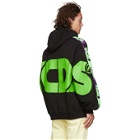 GCDS Black Large Logo Hoodie