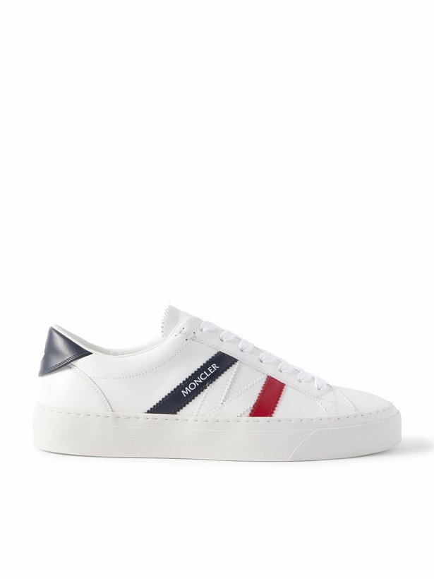 Photo: Moncler - Monaco M Striped Leather Sneakers - White