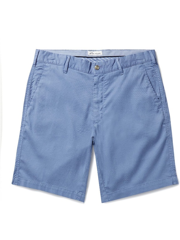Photo: Peter Millar - Bedford Slim-Fit Cotton-Blend Shorts - Blue