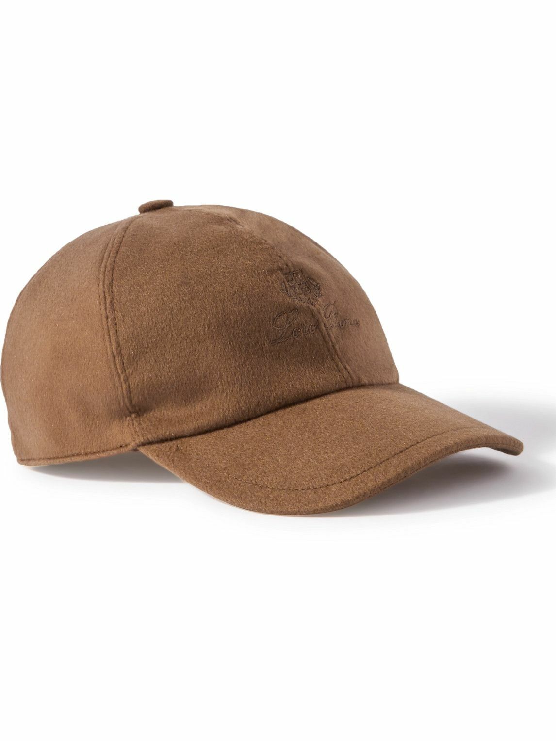 【Sillage】BABY CASHMERE CAP BROWN Loro Piana - Logo-Embroidered Storm System® Baby Cashmere Baseball