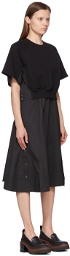 3.1 Phillip Lim Black Cotton Mini Dress