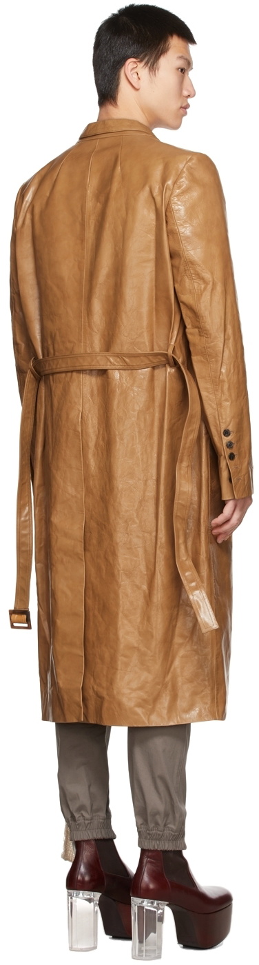 Rick Owens Tan Soft Calf Leather Jacket
