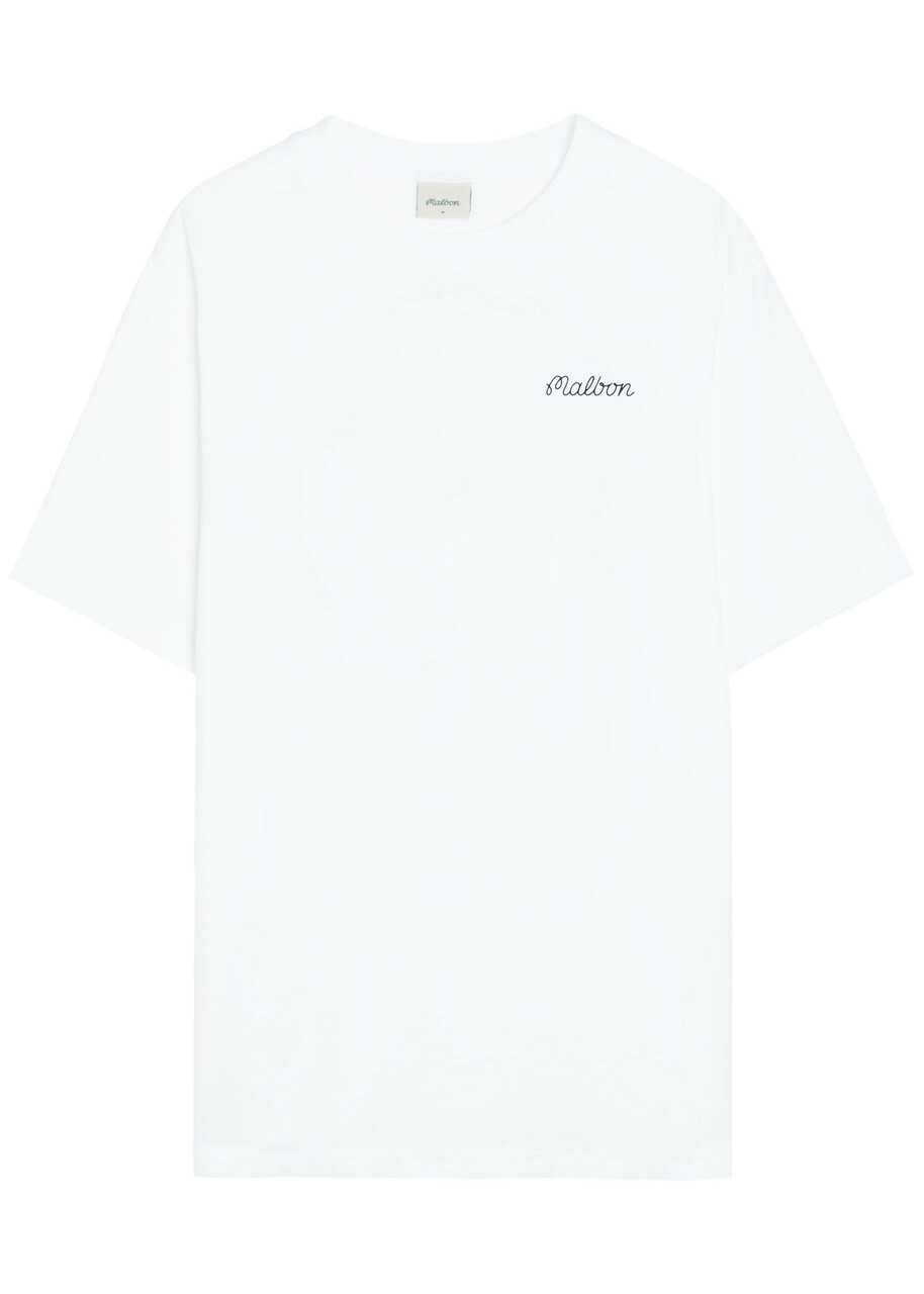 Malbon Baldwin Printed Cotton T-shirt White