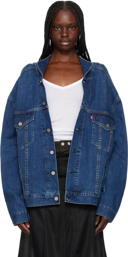 Photo: Bless Navy The Cristaseya Edition Paneled Denim Jacket