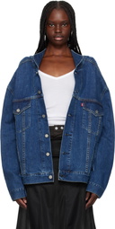 Bless Navy The Cristaseya Edition Paneled Denim Jacket