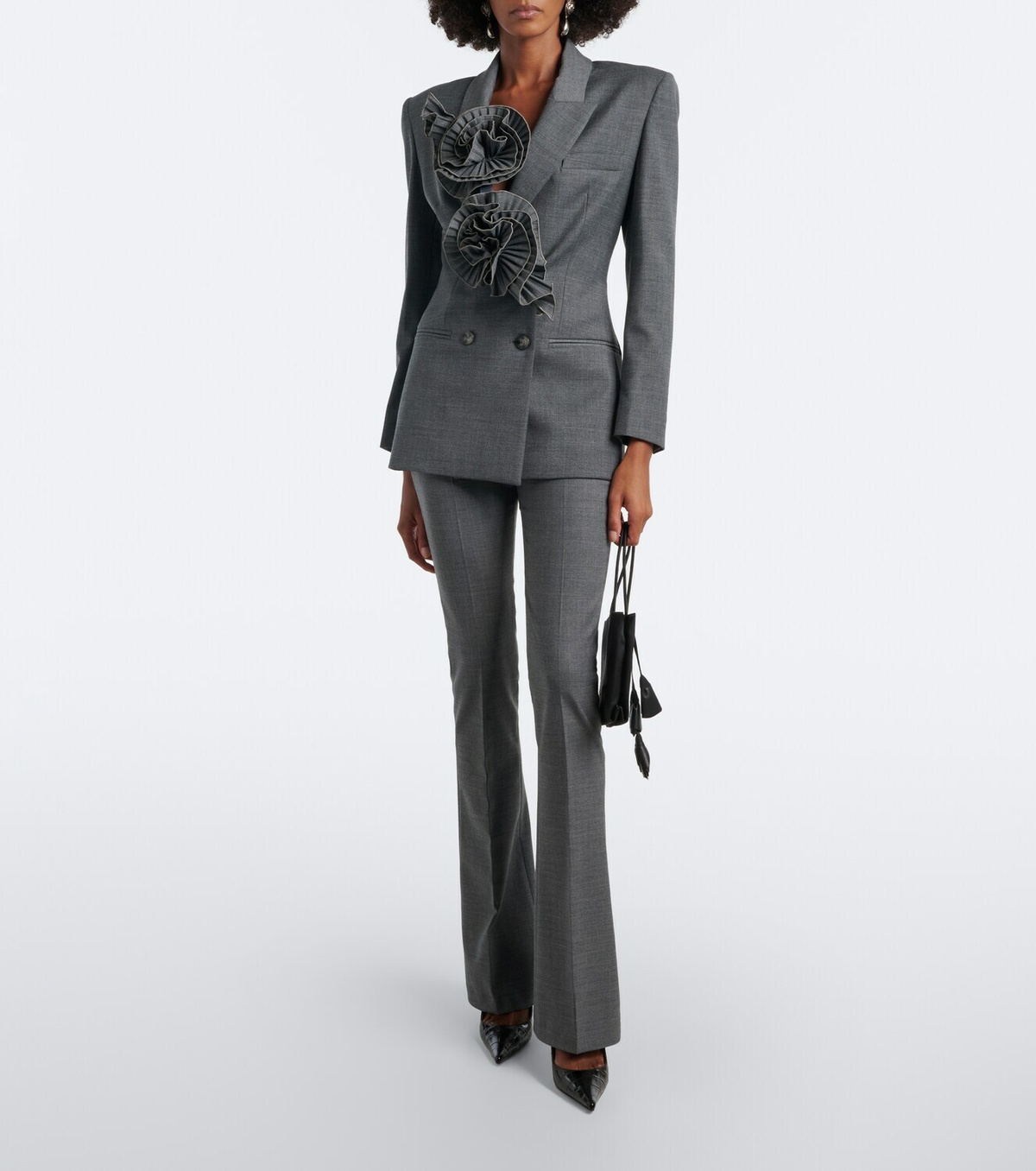 Blumarine Floral-appliqué blazer