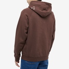 Pas Normal Studios Men's Off-Race Logo Hoody in Deep Brown