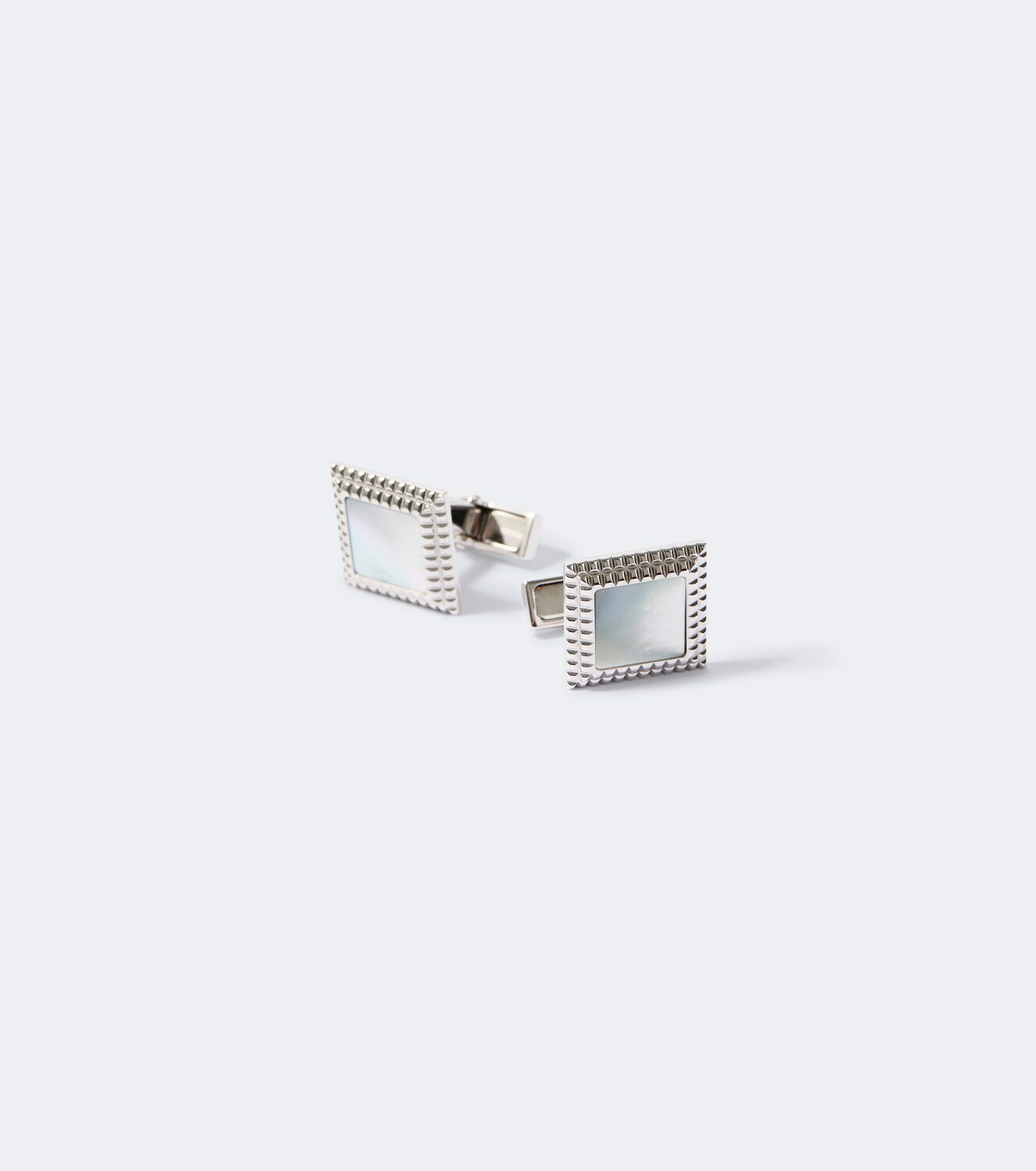 Dunhill Sterling silver cufflinks with mother-of-pearls
