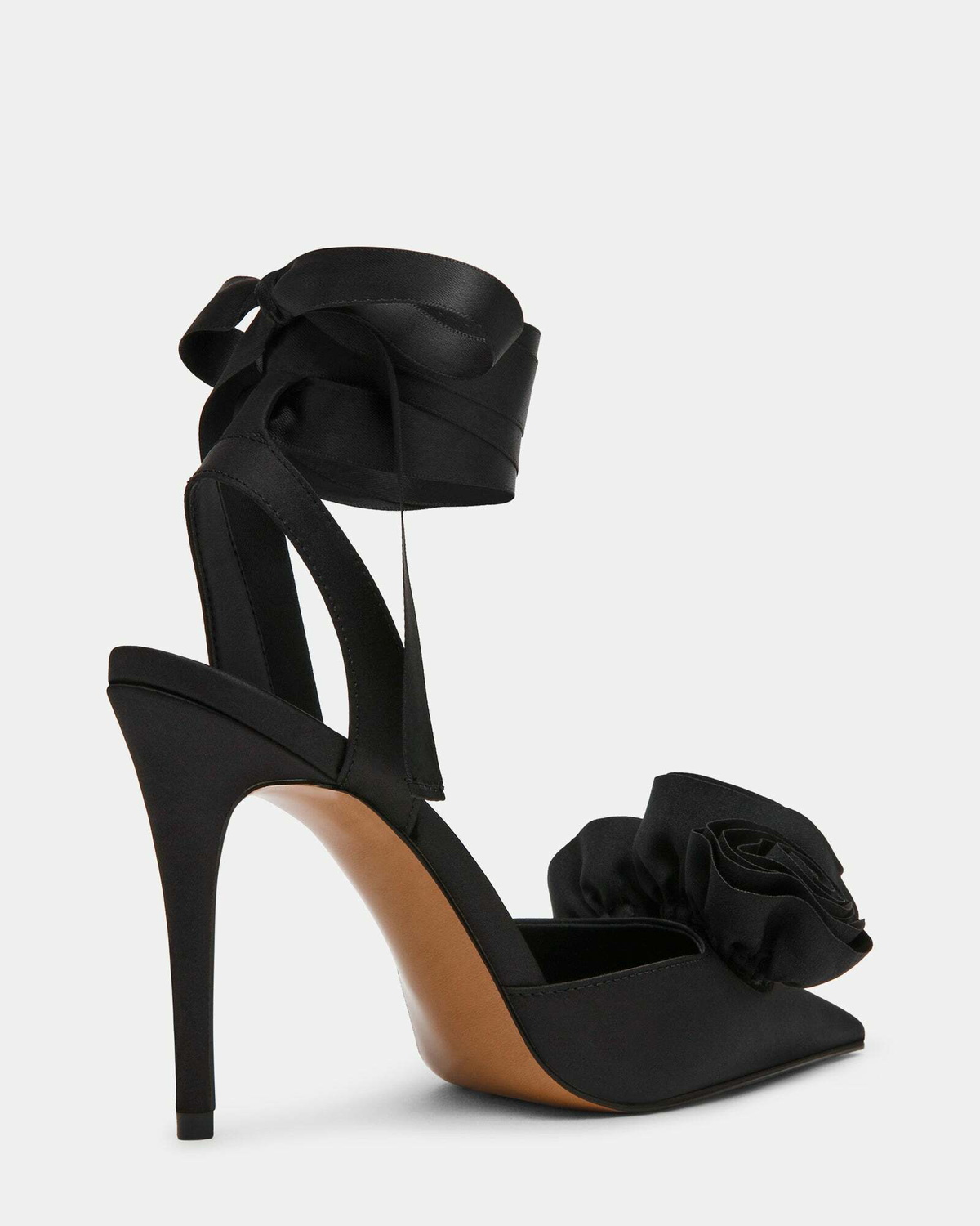 Steve Madden Rosie Heels in Black Satin