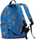 Palm Angels Kids Blue Bears Backpack