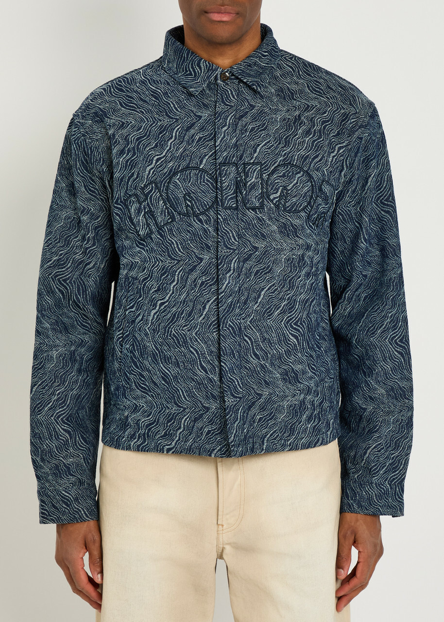 Honor The Gift Jacquard Woven Overshirt Indigo