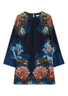 Borgo DE Nor Cocoa Floral-print Mini Dress Black