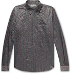 Our Legacy - Policy Crinkled Striped Woven Shirt - Gray