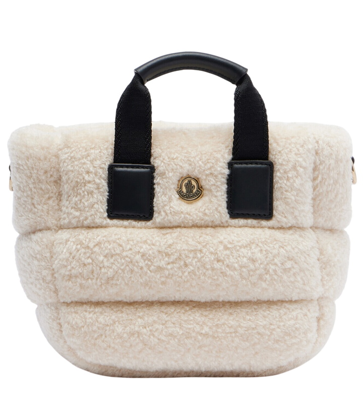 Photo: Moncler Caradoc Mini teddy tote bag