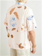 Jil Sander - Convertible-Collar Printed Woven Shirt - Neutrals
