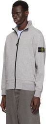 Stone Island Gray Logo Patch Sweater