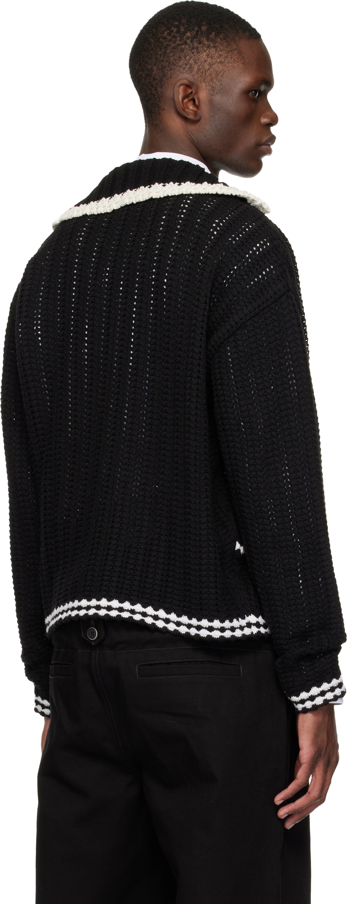 Andersson Bell Black New Fantasia Collar Cardigan