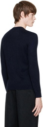 A.P.C. Navy Matt Logo Sweater