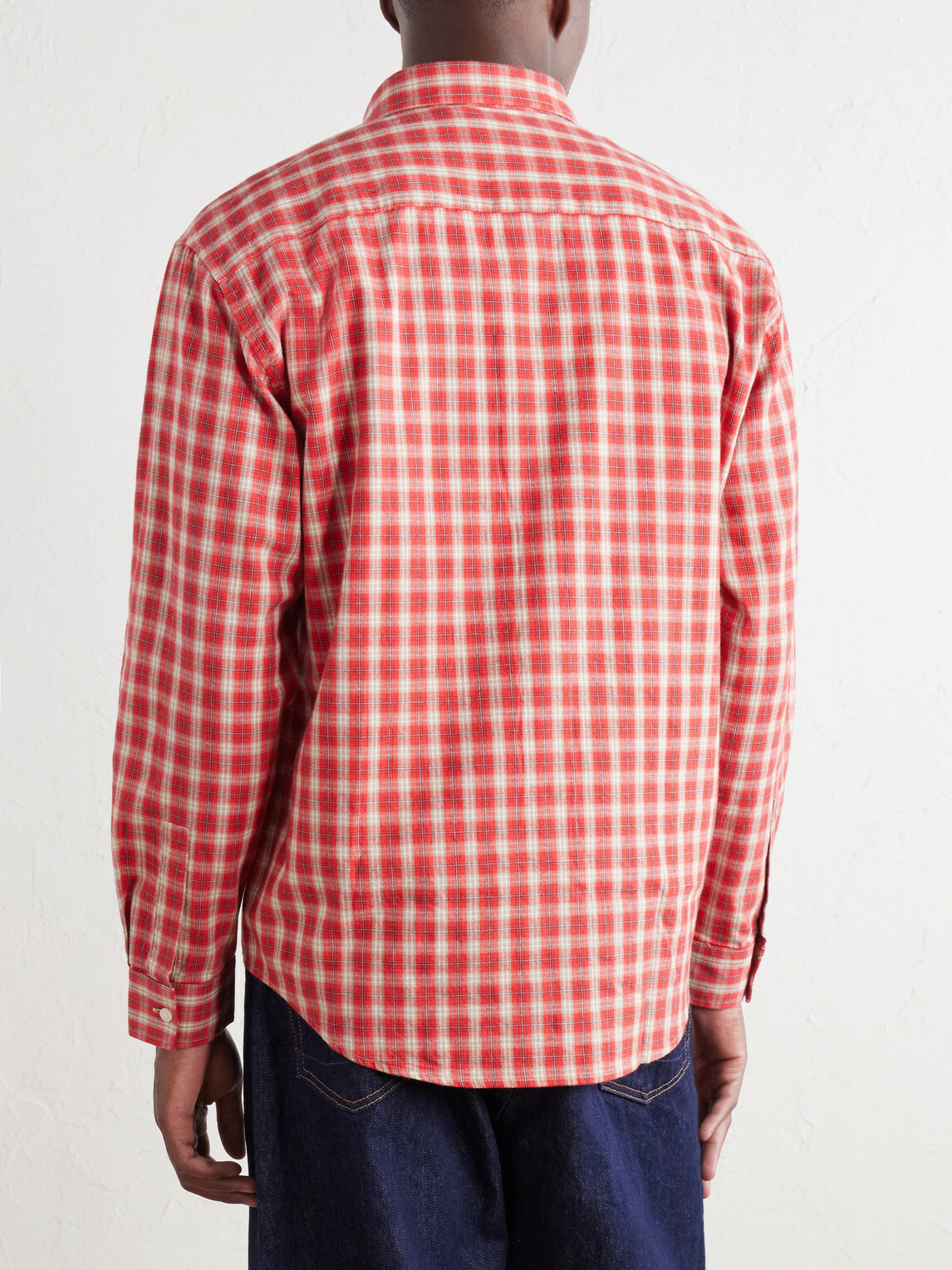 NN07 - Deon 5465 Checked Organic Cotton-Flannel Shirt - Red