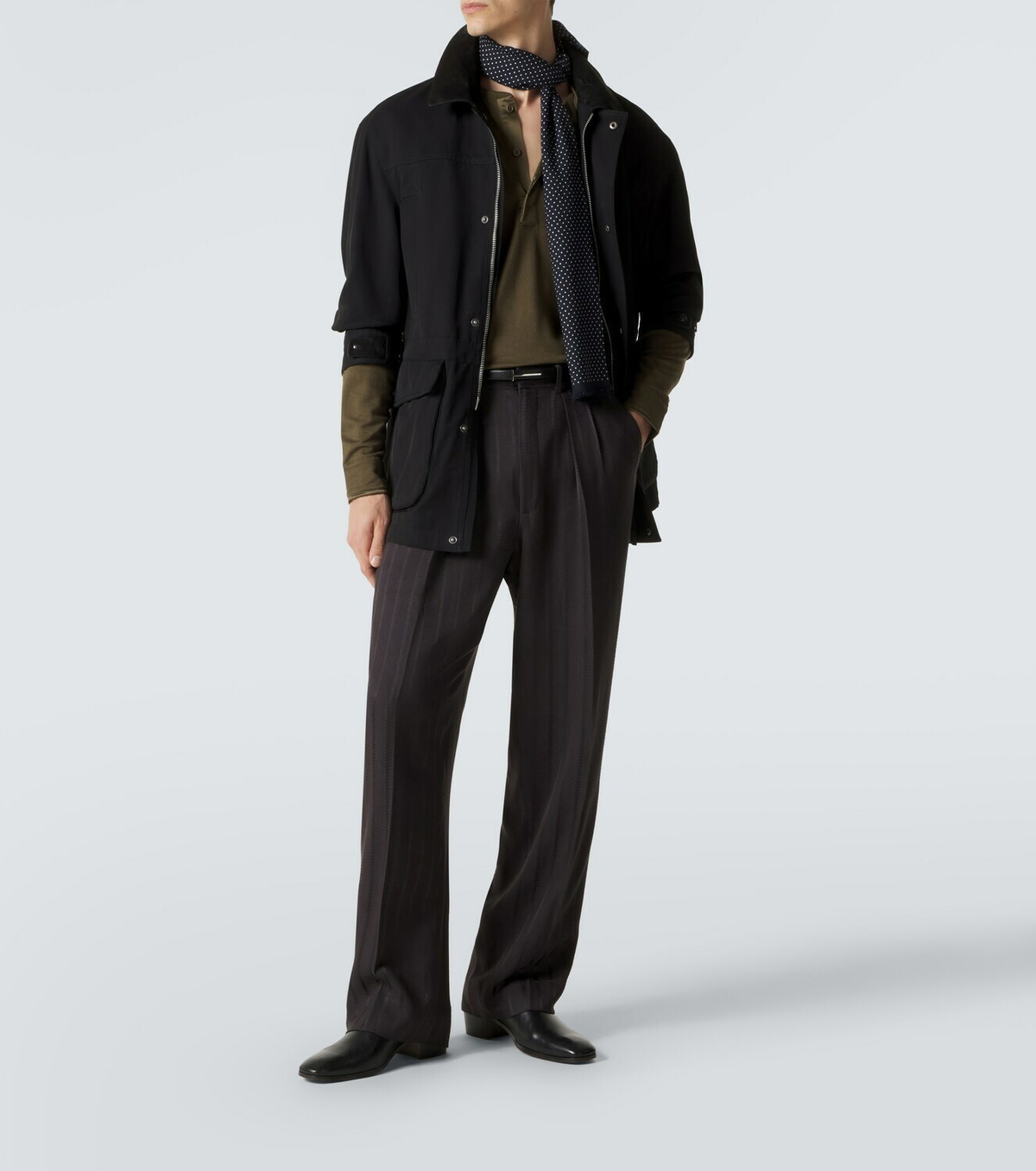 Tom Ford Wool, cashmere, and silk Henley shirt