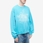 Acne Studios Men's Franzisko Devil Logo Crew Sweat in Fluo Blue