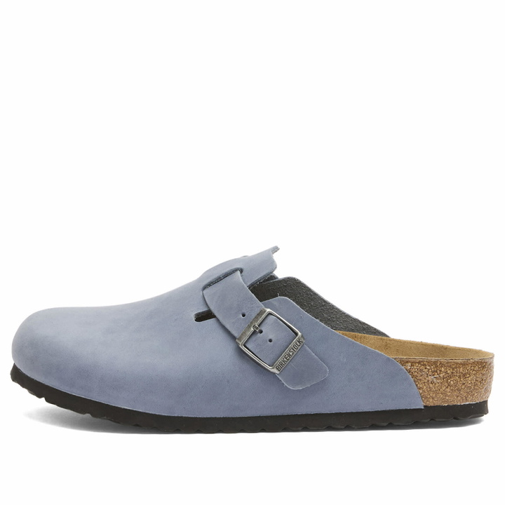 Photo: Birkenstock Men's Boston Clog - Elemental Blue Oiled Leather